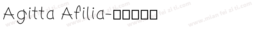 Agitta Afilia字体转换